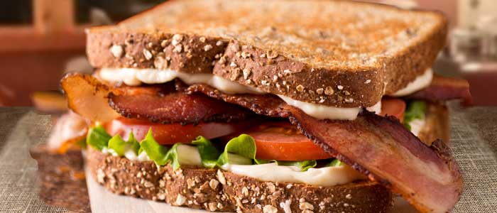 Bacon, lettuce, and tomato sandwich